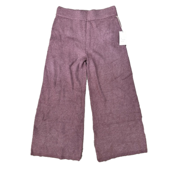 NWT Women’s High Rise Ribbed Knit Sweater Wide Leg Pants Purple Small - Picture 4 of 6